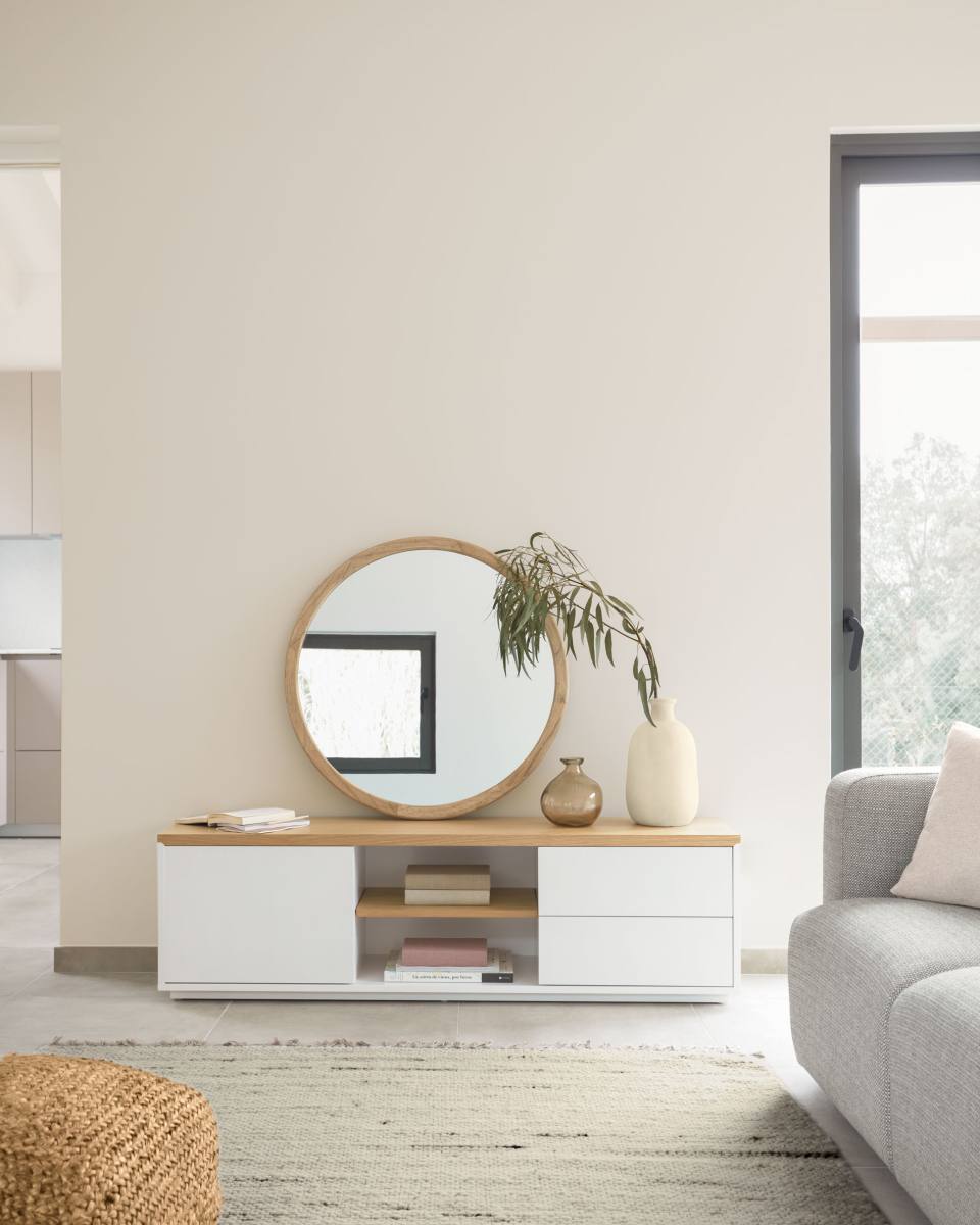 KAVE HOME Abilen TV-bord, m. 1 låge, 2 skuffer og 2 hylder, produktbillede 6 af 7, TV-borde hos HomeNordic