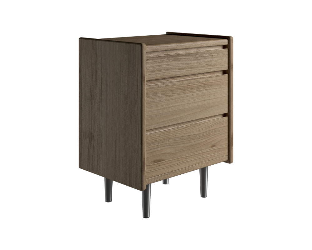 Krone kommode 50cm bred med 3 skuffer i olieret egefiner, Kommoder hos HomeNordic