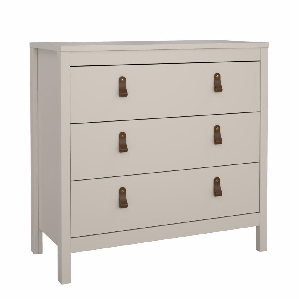 Lund kommode 3 skuffer 80 cm bred fås i flere farver Cashmere, Kommoder hos HomeNordic