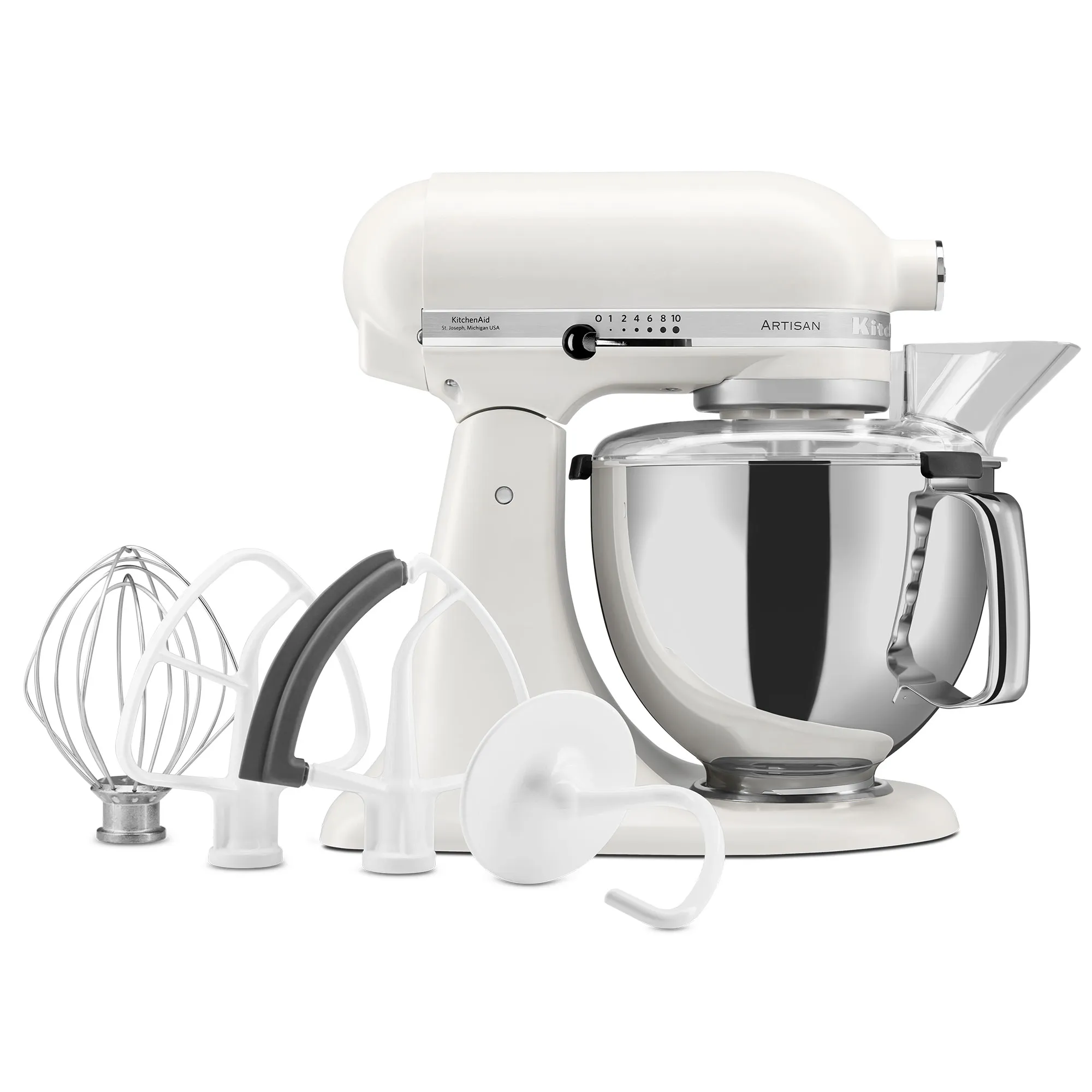 5KSM175PSEPL Artisan køkkenmaskine 4,8 liter, porcelain white, produktbillede 4 af 9, Røremaskiner hos HomeNordic