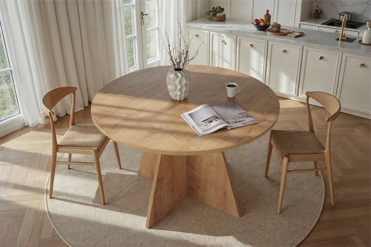 NORDVÄRK Virella spisebord, rund, produktbillede 6 af 7, Spiseborde hos HomeNordic