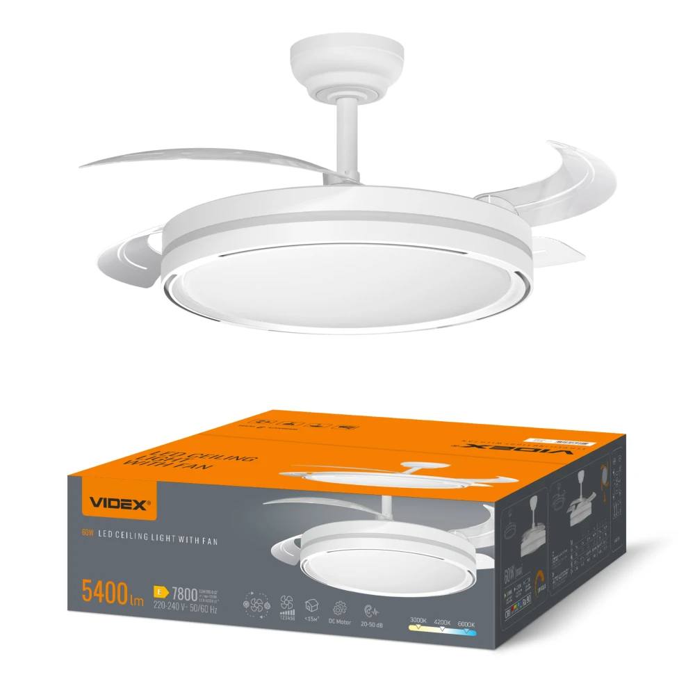 Loftslampe m. skjult ventilator, Plafonder hos HomeNordic