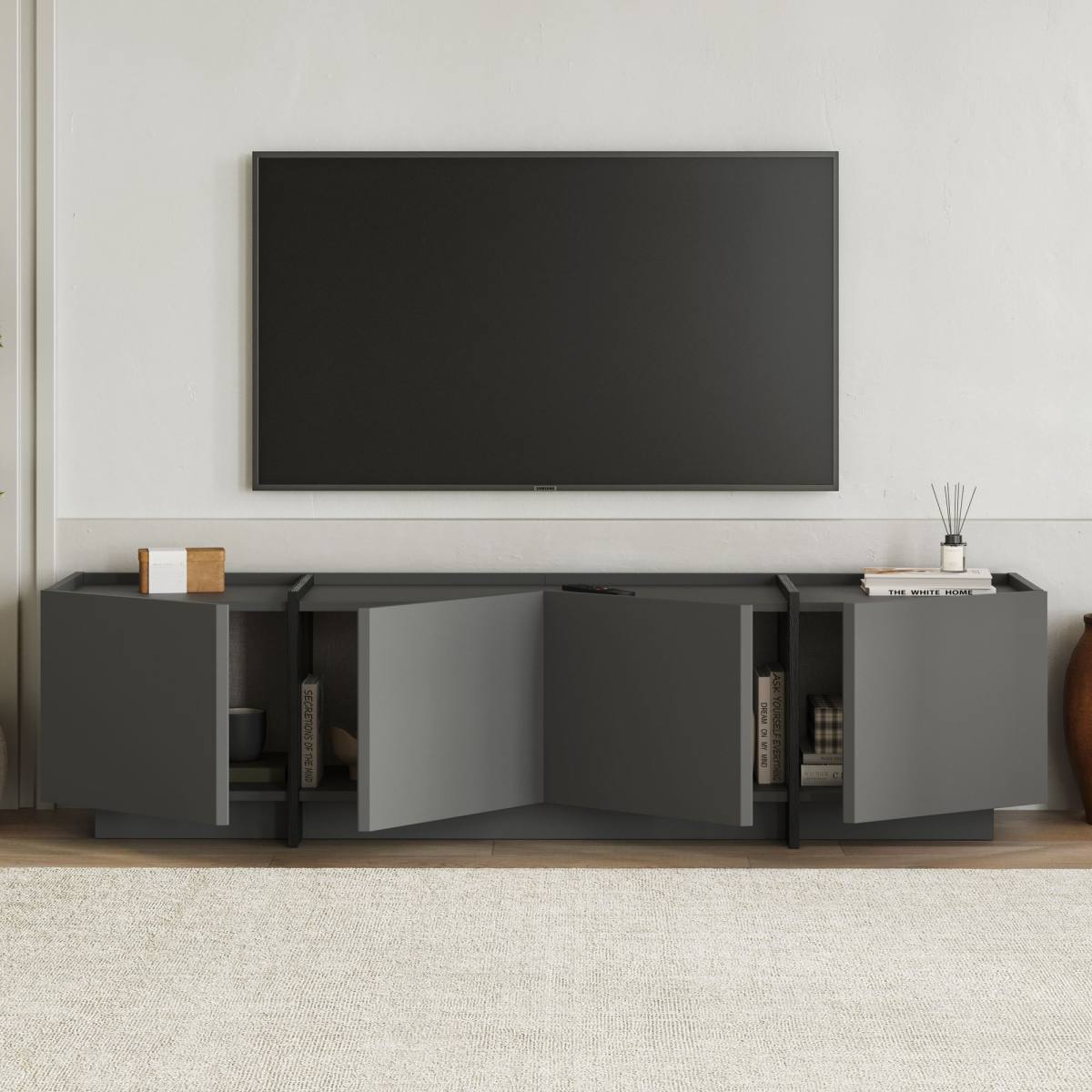 FUNZI LIVING Lowen TV-bord, m 4 låger, produktbillede 7 af 9, TV-borde hos HomeNordic