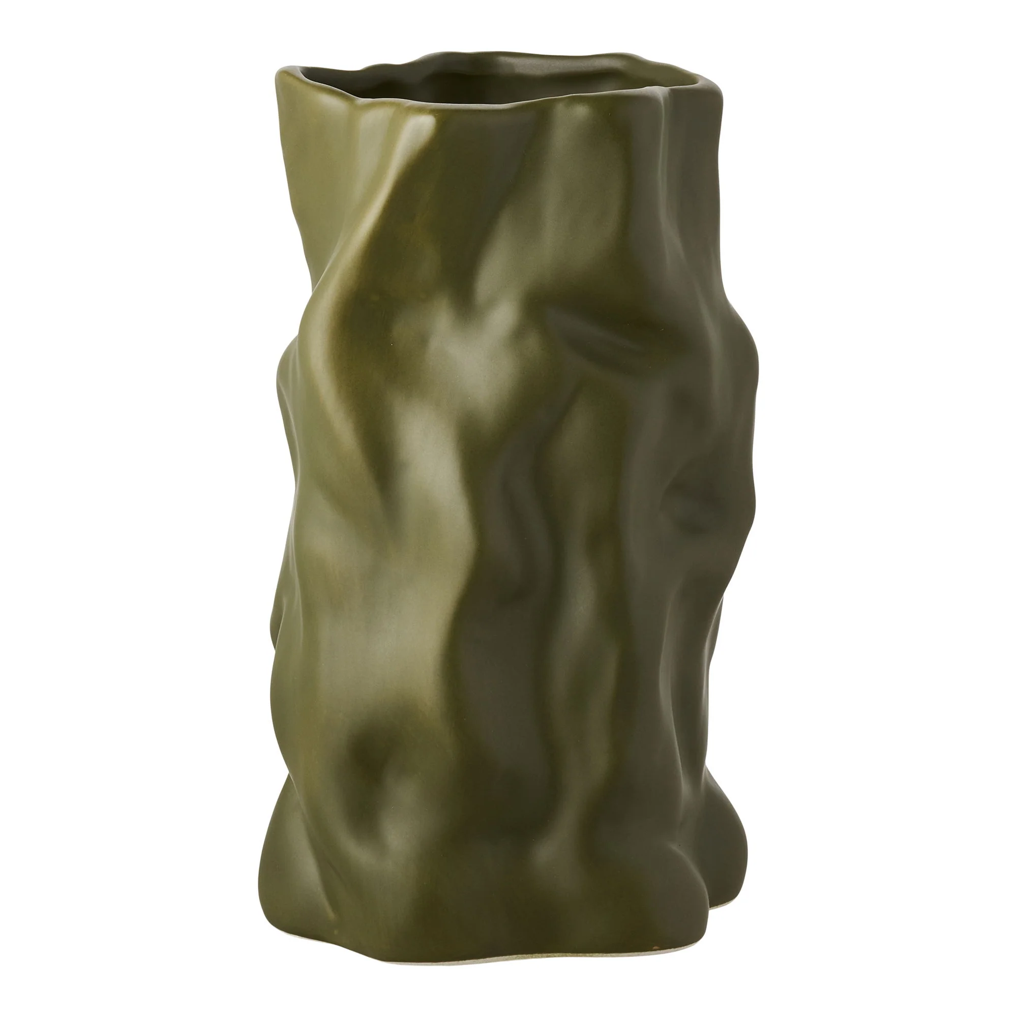 Vase - Vase, Keramik, Grøn Ø15X25,5 Cm, Vaser hos HomeNordic
