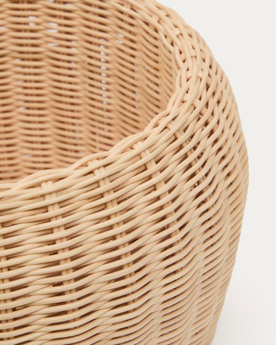 KAVE HOME Zilna vase, rund - natur rattan (H:19cm) – billede 3