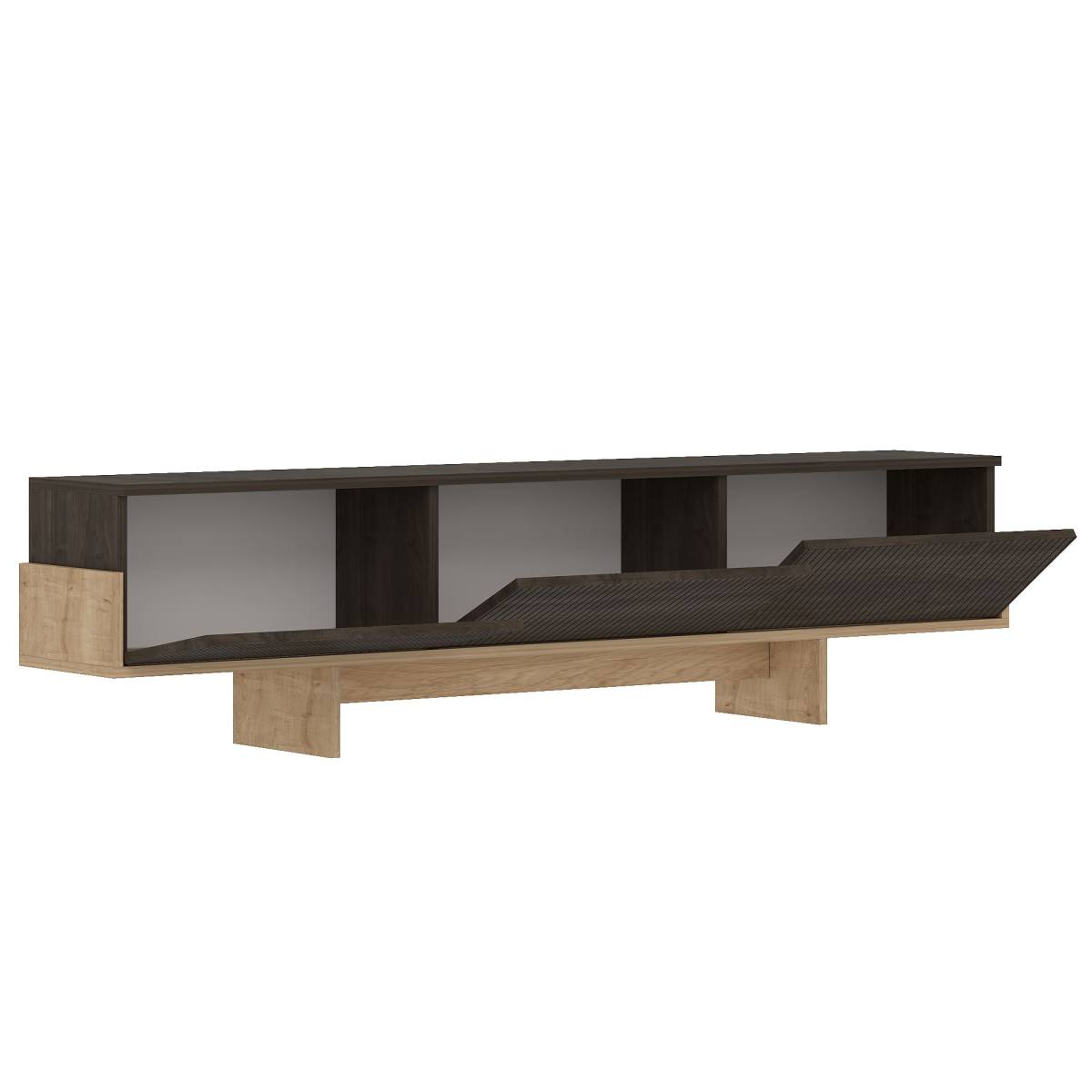 NORDVÄRK Hege TV-bord, m. 3 låger, produktbillede 3 af 6, TV-borde hos HomeNordic