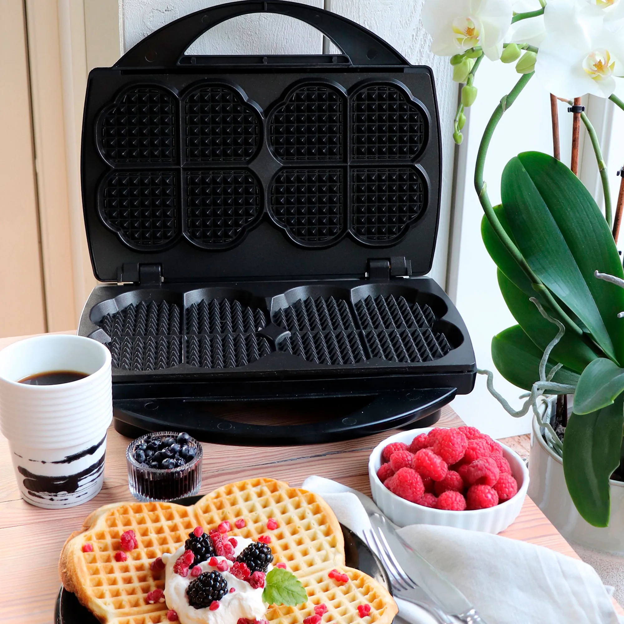 Nobless 909.0 dobbelt vaffeljern, keramisk, produktbillede 4 af 4 hos HomeNordic