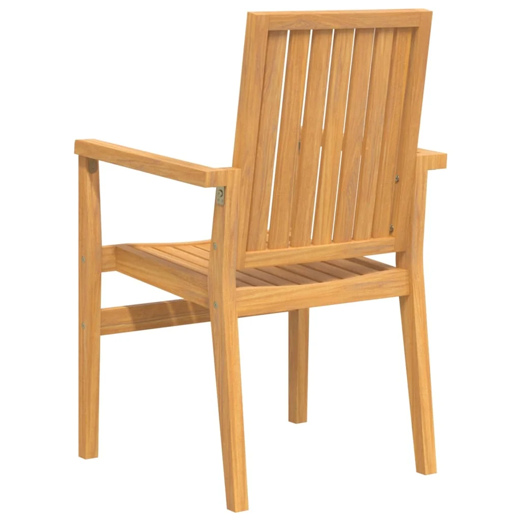Stabelbare Havestole 56,5x57,5x91 Cm Massivt Teaktræ, produktbillede 6 af 10, Havestole i teaktræ hos HomeNordic