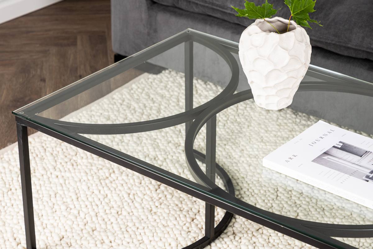 Plexus - Sofabord i glas og metal, 70 x 140 cm, produktbillede 6 af 10, Moderne designs hos HomeNordic
