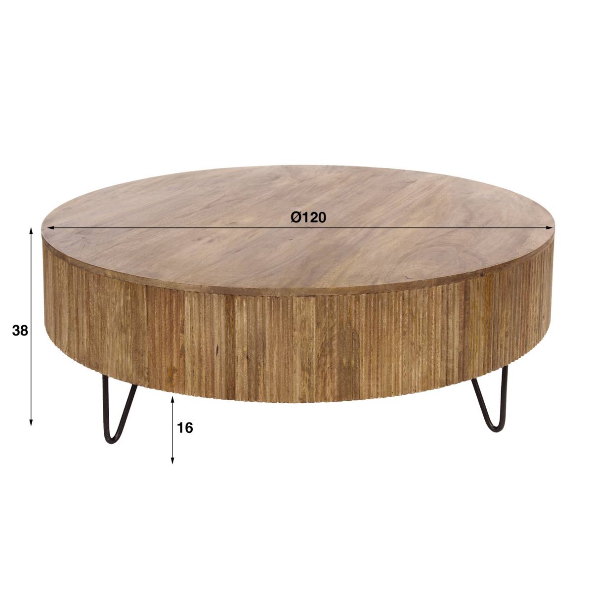 Selva - Sofabord i mangotræ med metalben, produktbillede 4 af 4, Moderne designs hos HomeNordic