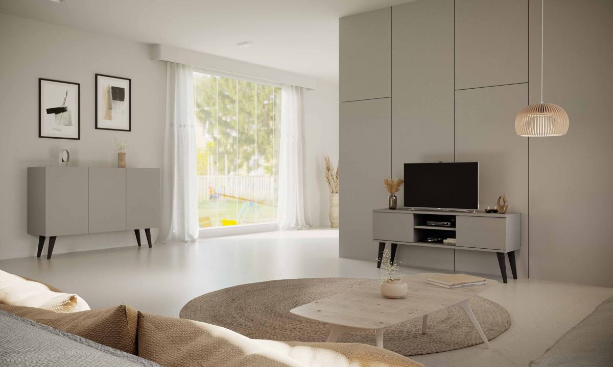 KOCOT RTV Toronto TV-bord, m. 2 låger og 1 hylde, produktbillede 7 af 7, TV-borde hos HomeNordic