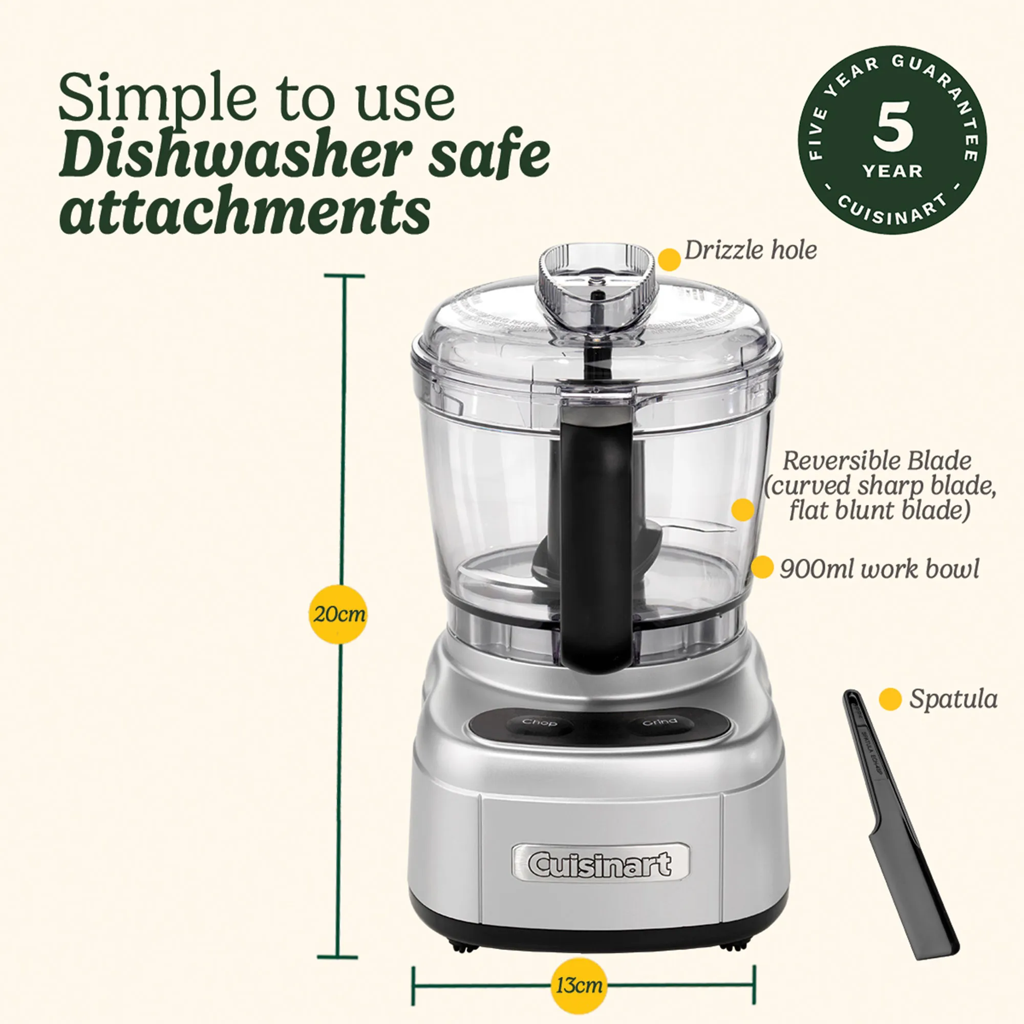 Foodprocessor, rustfrit stål, produktbillede 3 af 4, Foodprocessorer hos HomeNordic