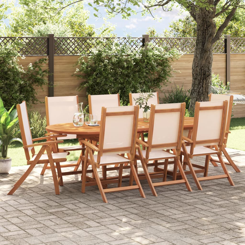Foldbare Havestole Massivt Akacietræ Og Textilene, produktbillede 24 af 24, Havestole i akacietræ hos HomeNordic