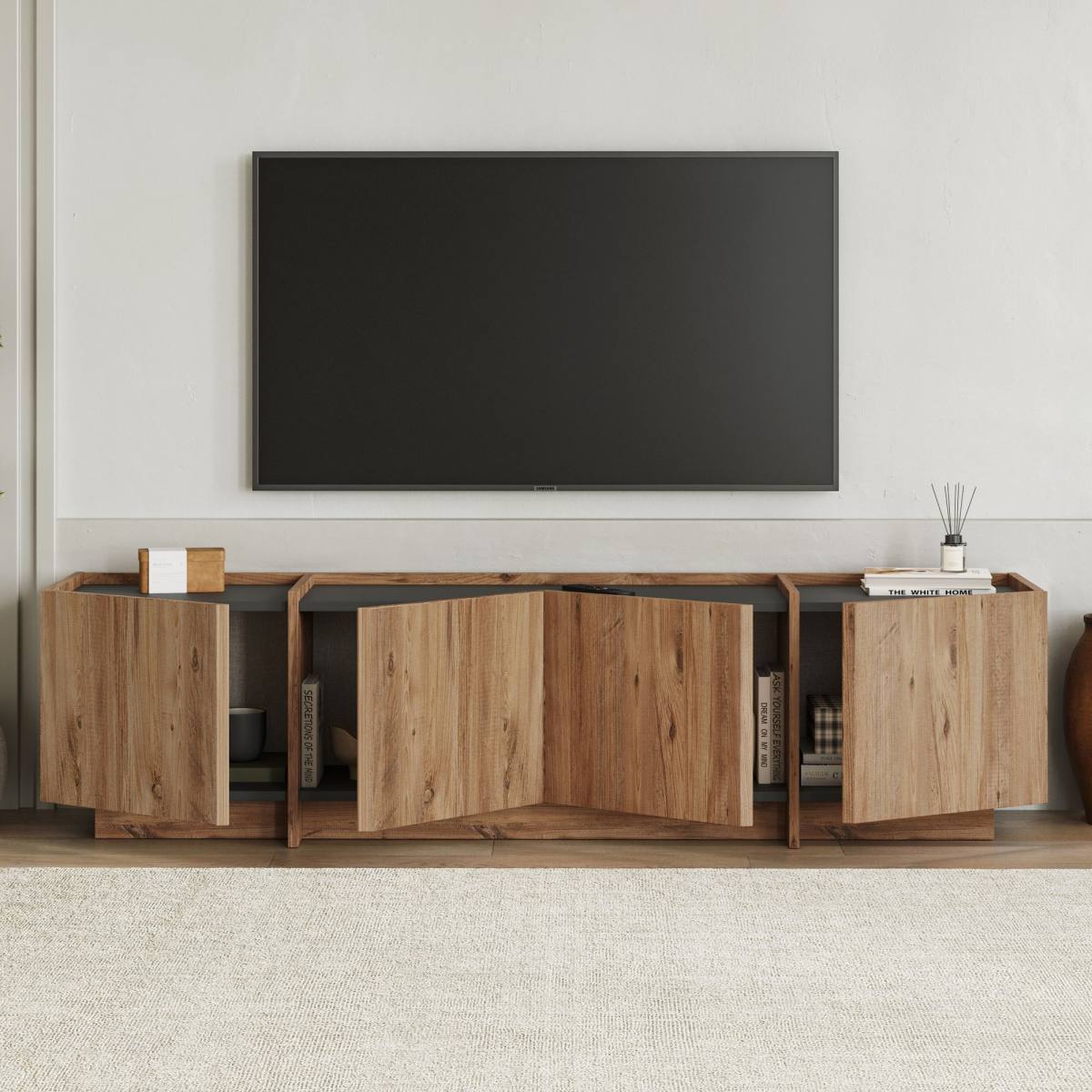 FUNZI LIVING Lowen TV-bord, m 4 låger, produktbillede 7 af 9, TV-borde hos HomeNordic