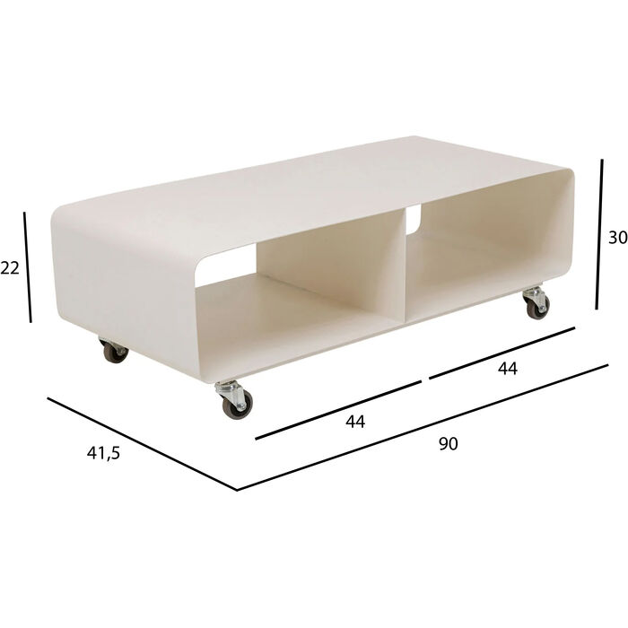KARE DESIGN Lounge M TV-bord, m. 2 rum og hjul, produktbillede 2 af 9, TV-borde hos HomeNordic