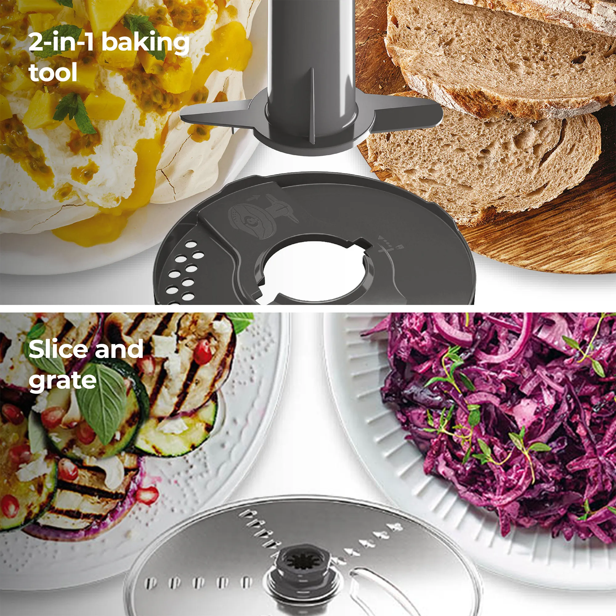 MultiPro Express FDP65.820.SI foodprocessor, stål, produktbillede 7 af 7, Foodprocessorer hos HomeNordic