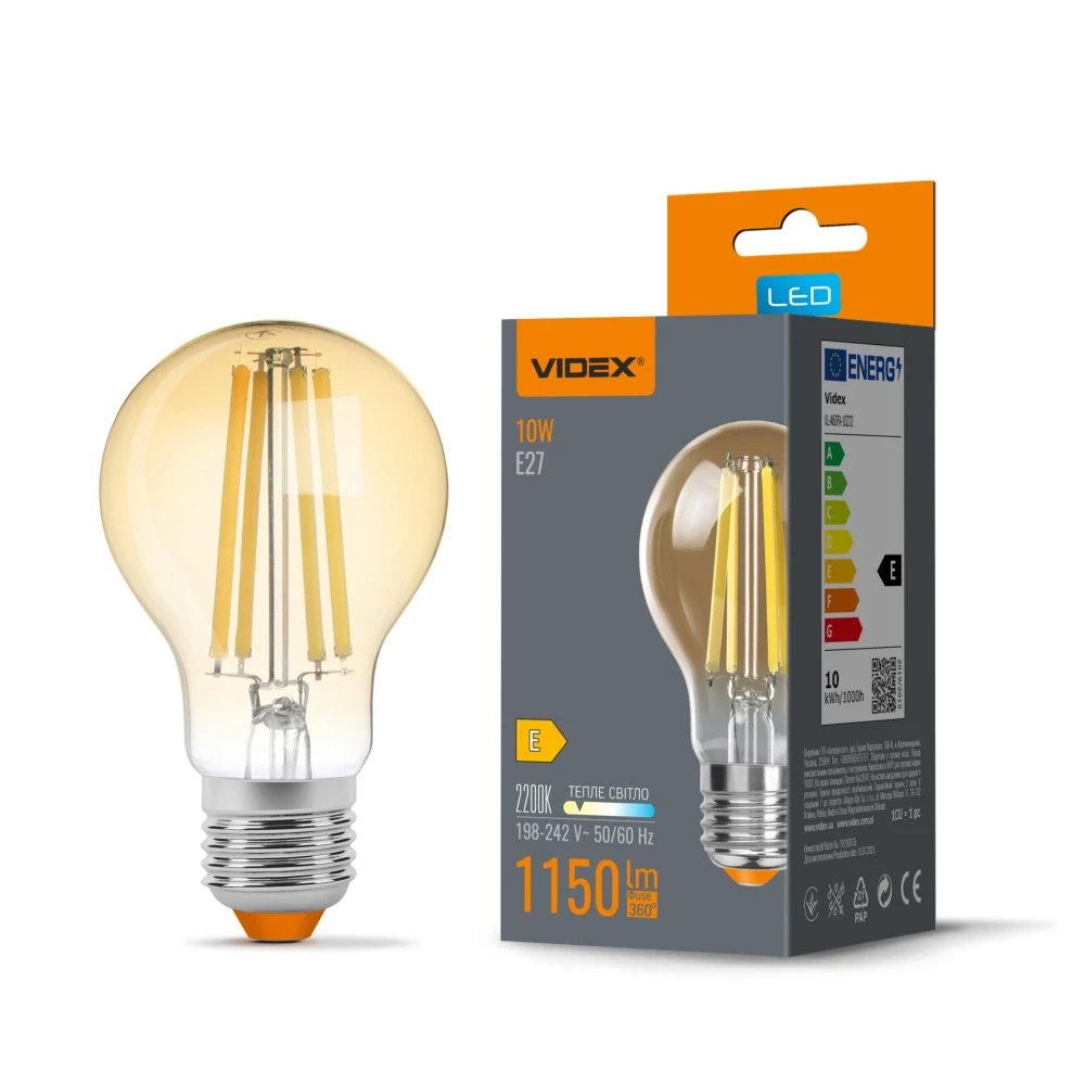 E27 10W LED filament pære, Pærer hos HomeNordic