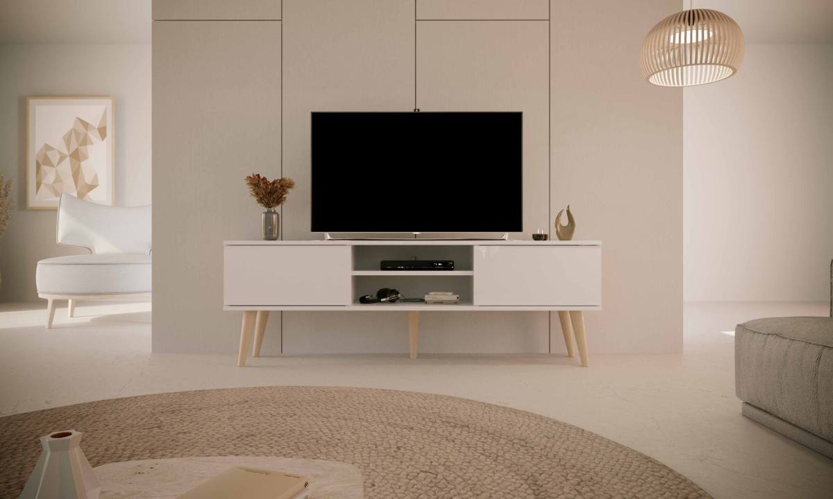 KOCOT RTV Toronto TV-bord, m. 2 låger og 1 hylde, produktbillede 5 af 7, TV-borde hos HomeNordic