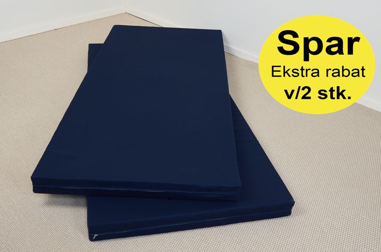 Karat Plus 2 stk vendbar skummadras 70 x 200 cm med kraftigt marineblåt, Madrasser hos HomeNordic