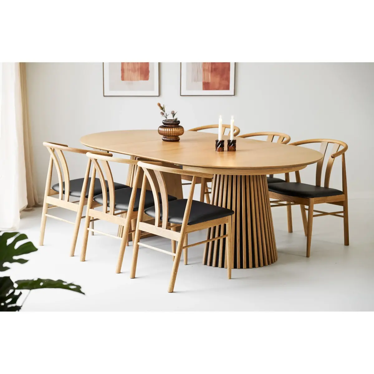 Osaka Spisebord - Spisebord, Egefiner, Natur, Inkl. To Tillægsplader 120X200-250-300X75 Cm – billede 6
