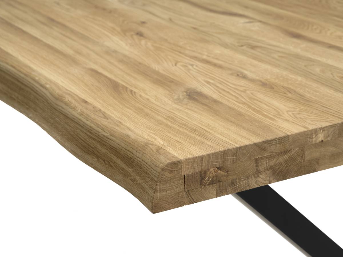 Atlantic spisebord med bølget kant 60 mm, m. udtræk, produktbillede 6 af 6, Spiseborde hos HomeNordic