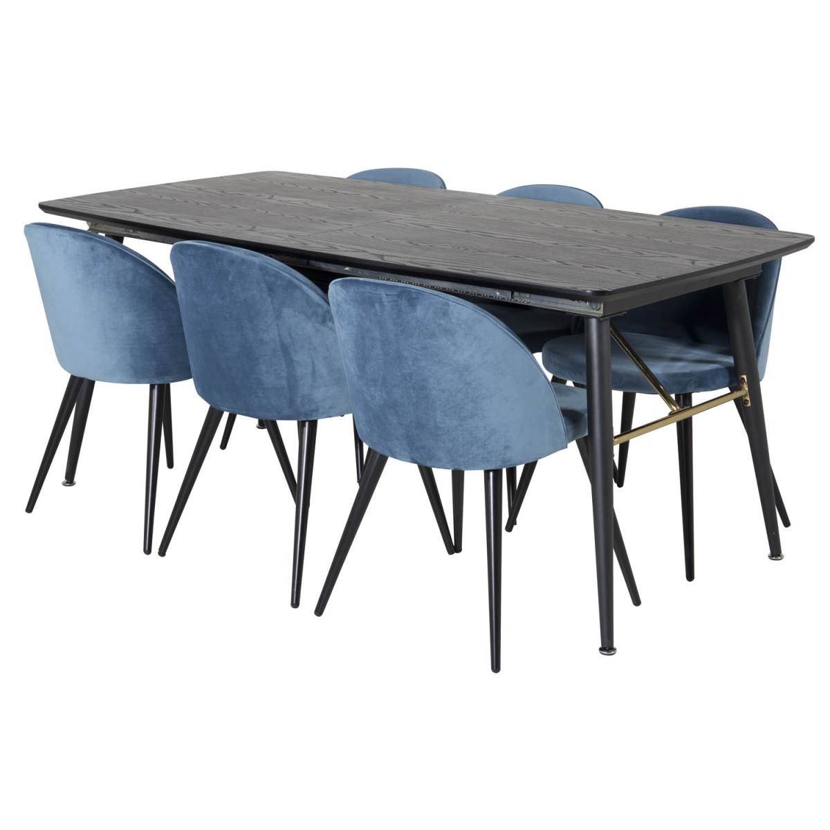 VENTURE DESIGN Gold spisebord, m. udtræk, produktbillede 6 af 10, Spiseborde hos HomeNordic