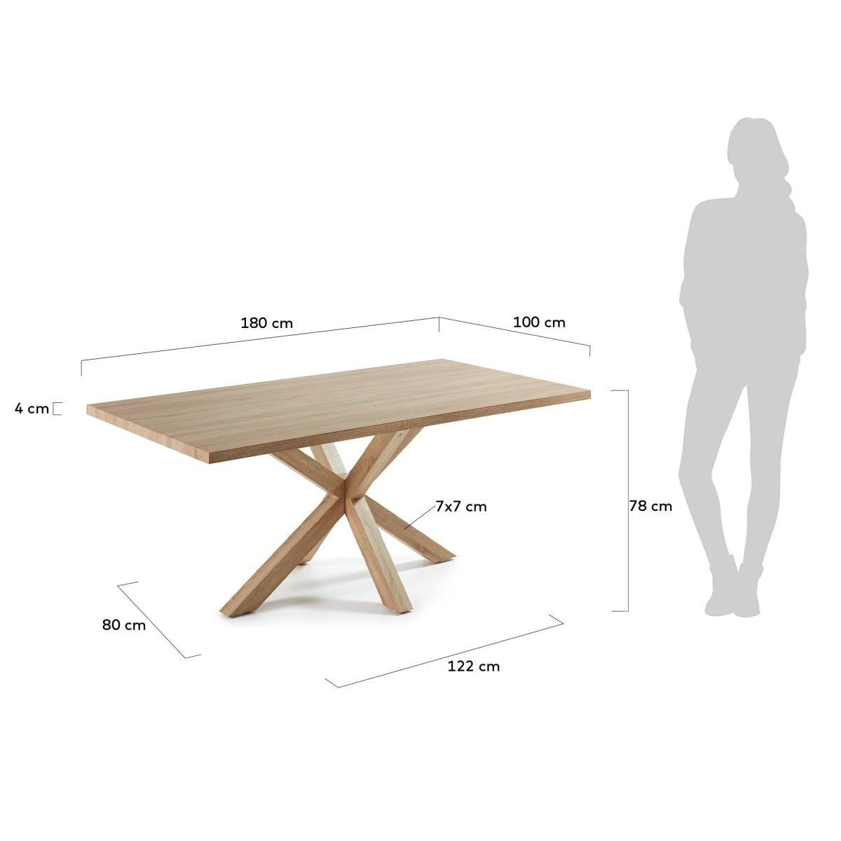KAVE HOME Argo spisebord, rektangulær, produktbillede 2 af 7, Spiseborde hos HomeNordic