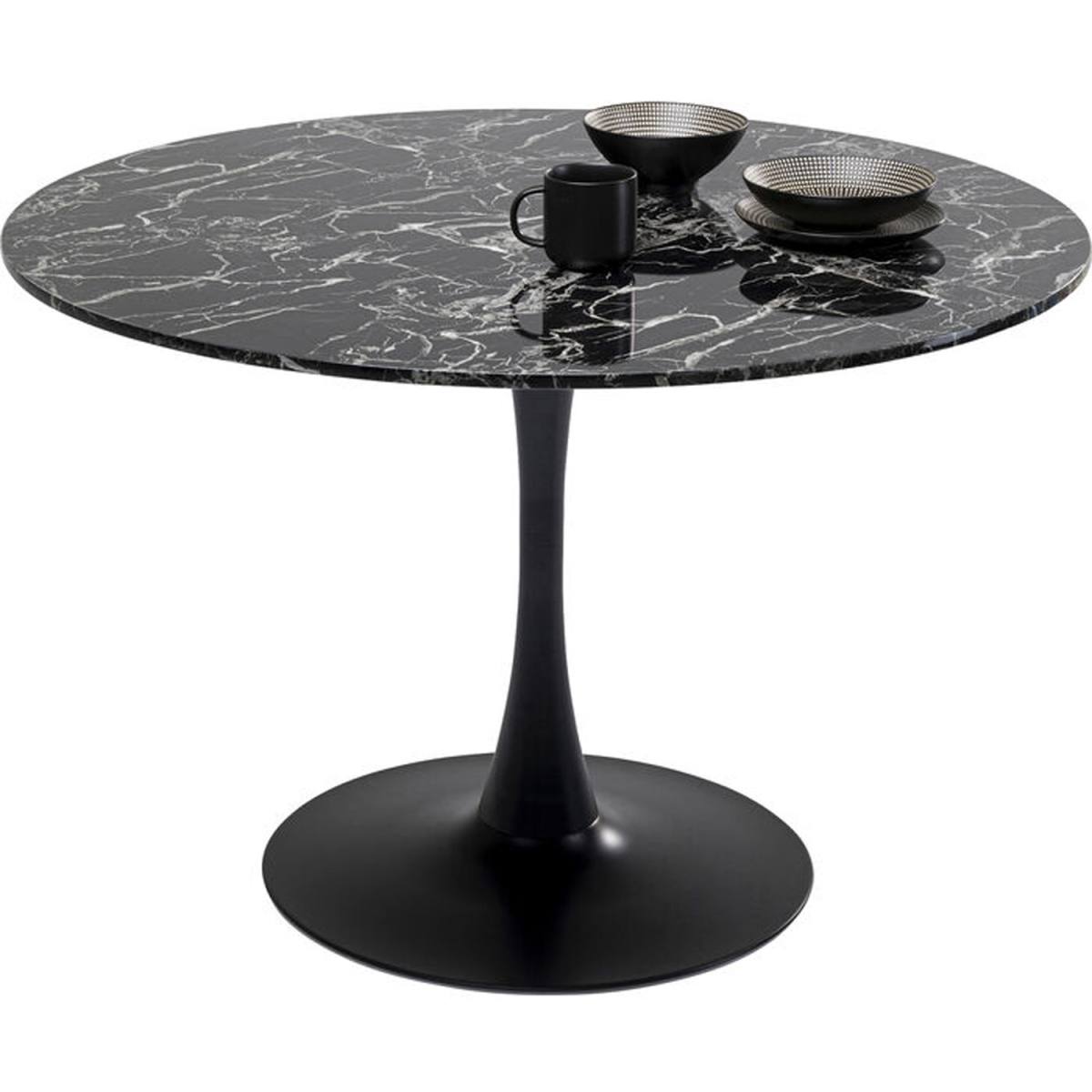 KARE DESIGN Veneto Marble Black spisebord, rund, produktbillede 5 af 5, Spiseborde hos HomeNordic