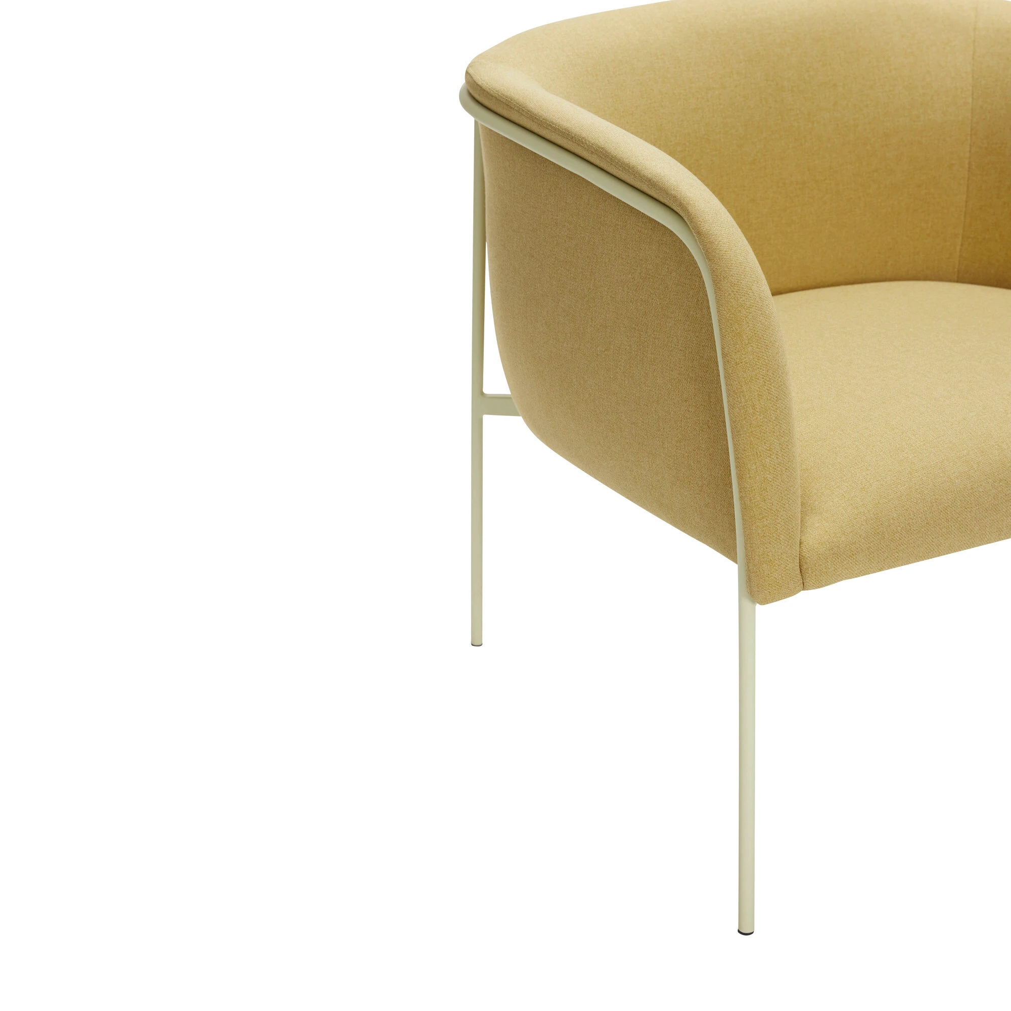 Eyrie - Loungestol i polyester/metal, gul/lysegrøn, produktbillede 2 af 4, Lænestole hos HomeNordic