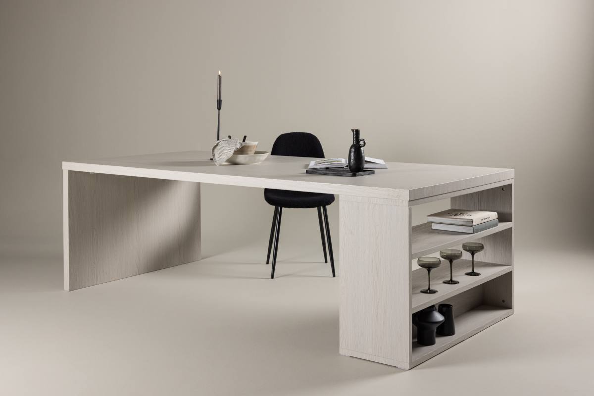 VENTURE DESIGN Mika spisebord, m. 2 hylder, produktbillede 17 af 17, Spiseborde hos HomeNordic