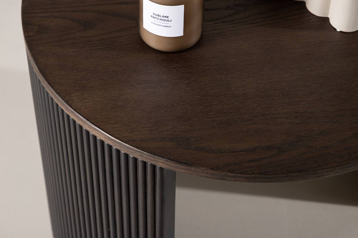 Suave - Sofabord i mocca farvet finer, diameter 60 cm., produktbillede 5 af 8, Moderne designs hos HomeNordic