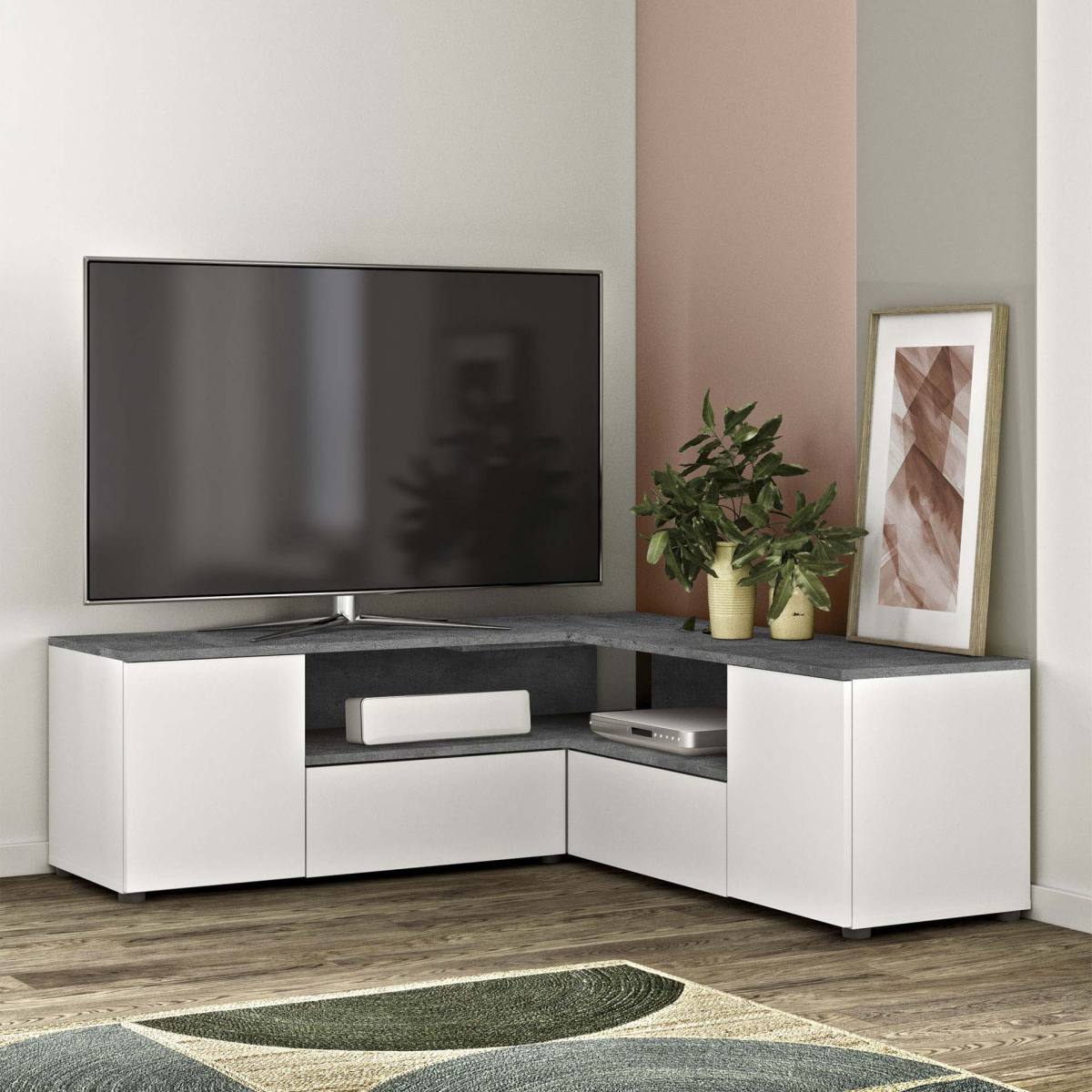 TEMAHOME Angle TV-bord, produktbillede 2 af 3, TV-borde hos HomeNordic