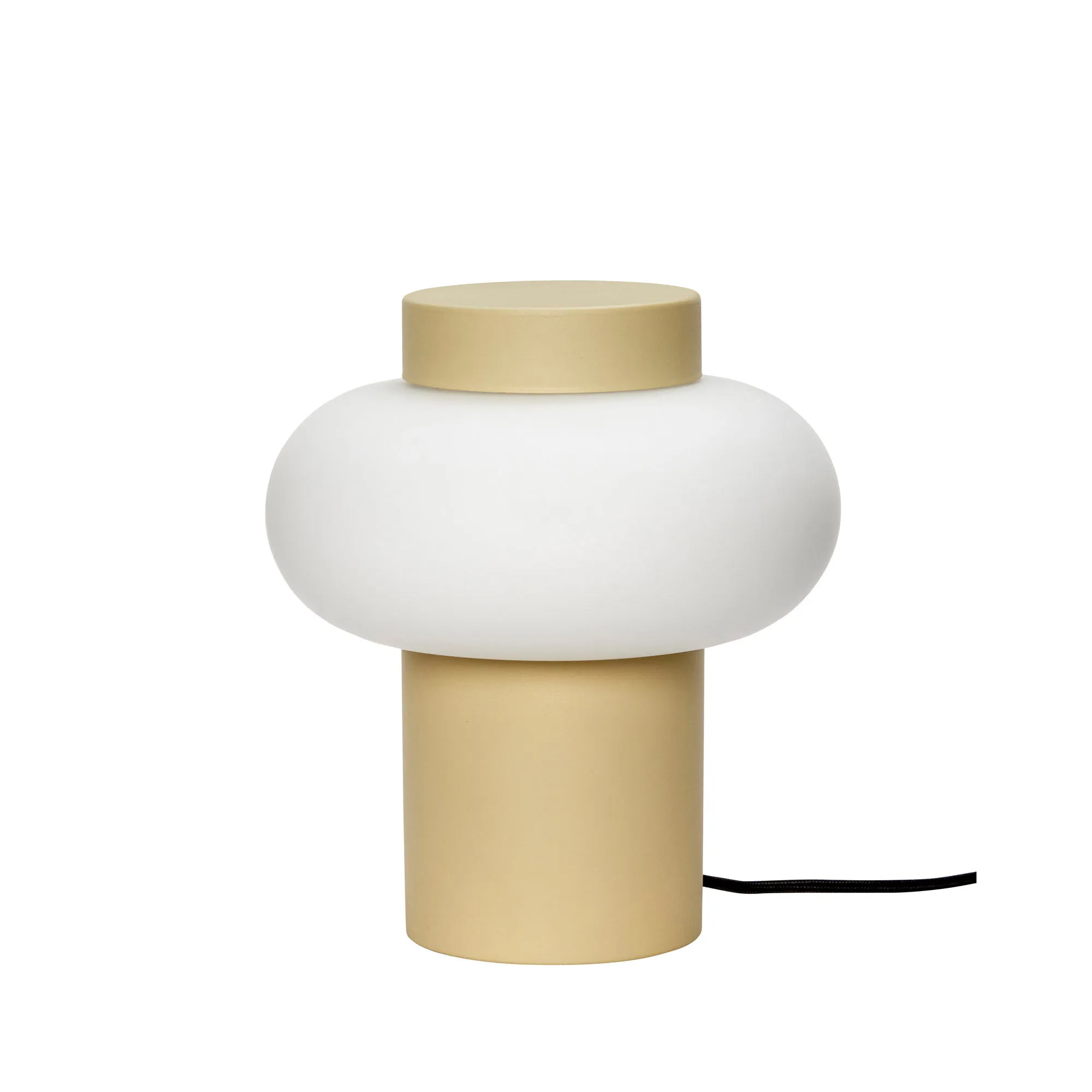 Camp - Bordlampe i metal/glas, gul/opal, Bordlamper hos HomeNordic