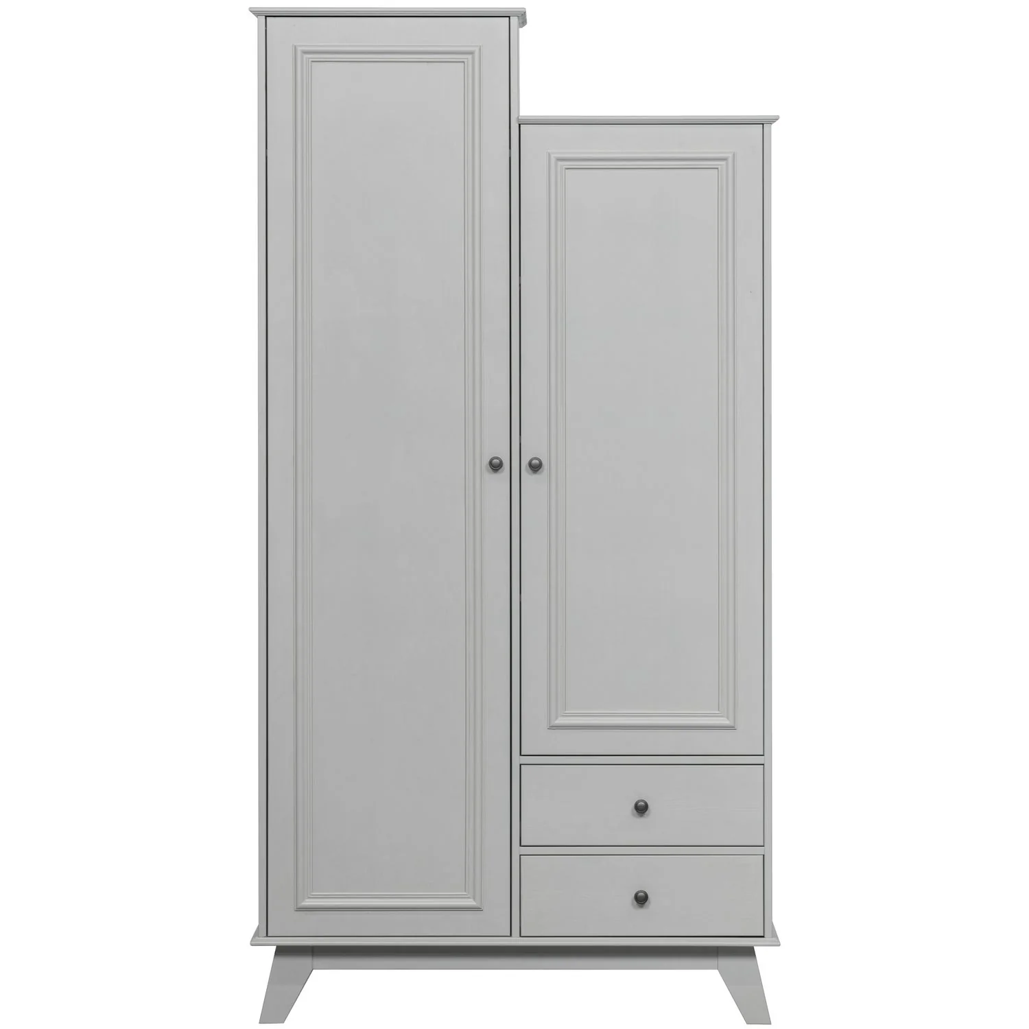 WOOOD - Lily Garderobeskab Fyrretræ Clay Grey FSC 190x98x41 cm, produktbillede 4 af 9, Garderobeskabe hos HomeNordic