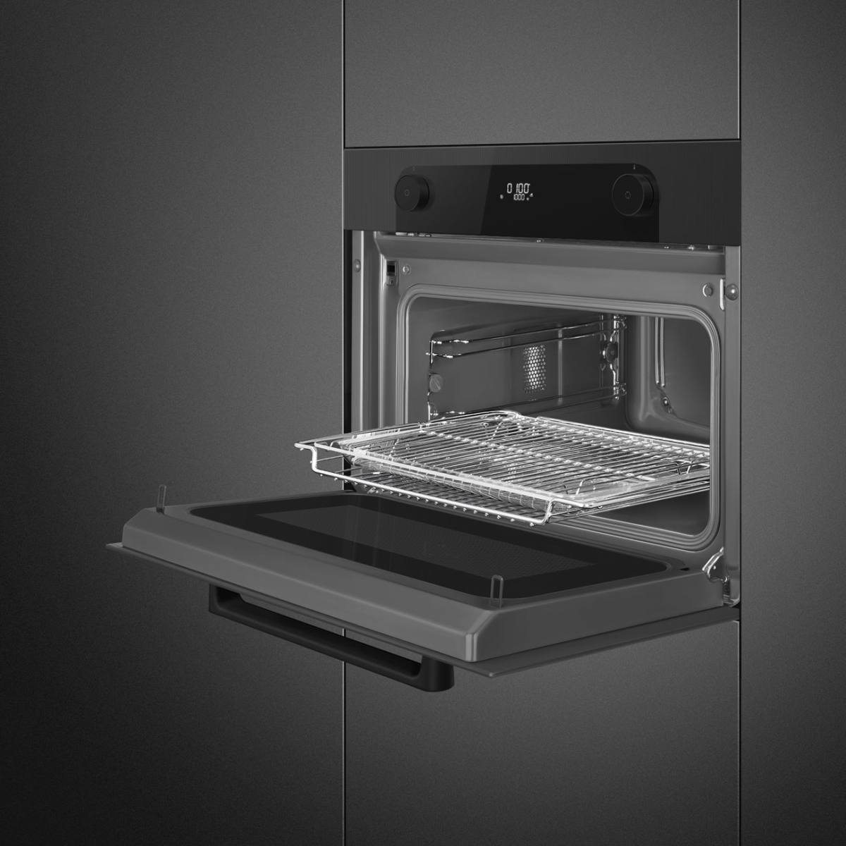 SMEG Indbygningsmikroovn SO4201M1BI, produktbillede 5 af 9, Ovne hos HomeNordic
