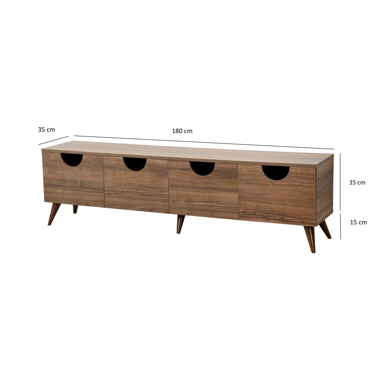 NORDVÄRK Four Seasons TV-bord, m. 4 låger, produktbillede 2 af 6, TV-borde hos HomeNordic