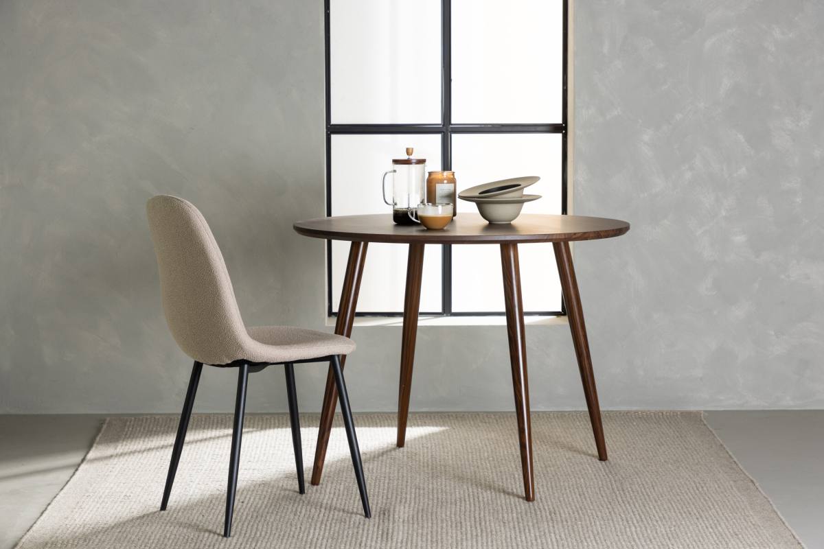VENTURE DESIGN Sanford spisebord, rund, produktbillede 6 af 6, Spiseborde hos HomeNordic