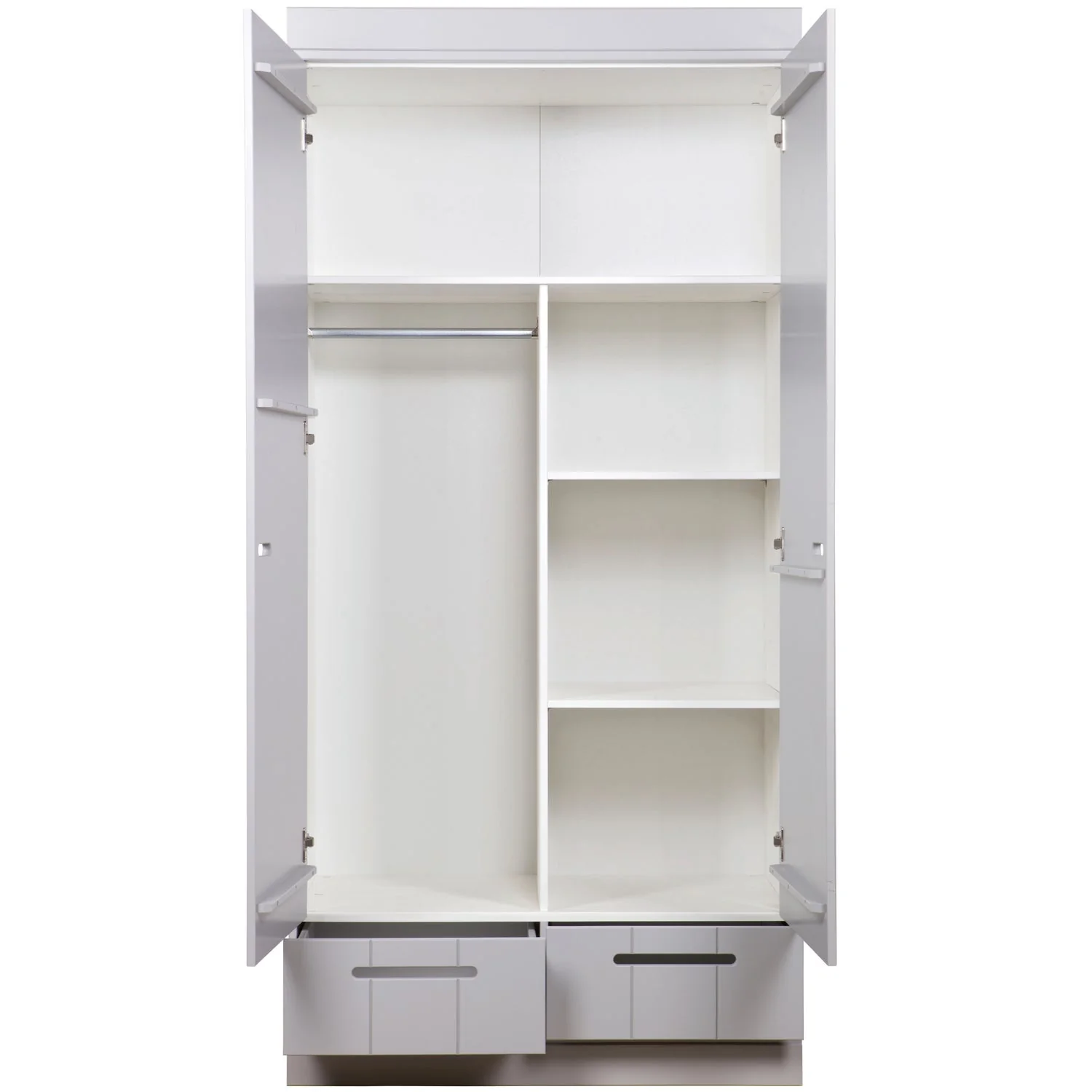 WOOOD - Connect Indretningspakke 2-Dørs Skab Skuffer FSC 121x55x3 cm, produktbillede 3 af 3, Garderobeskabe hos HomeNordic