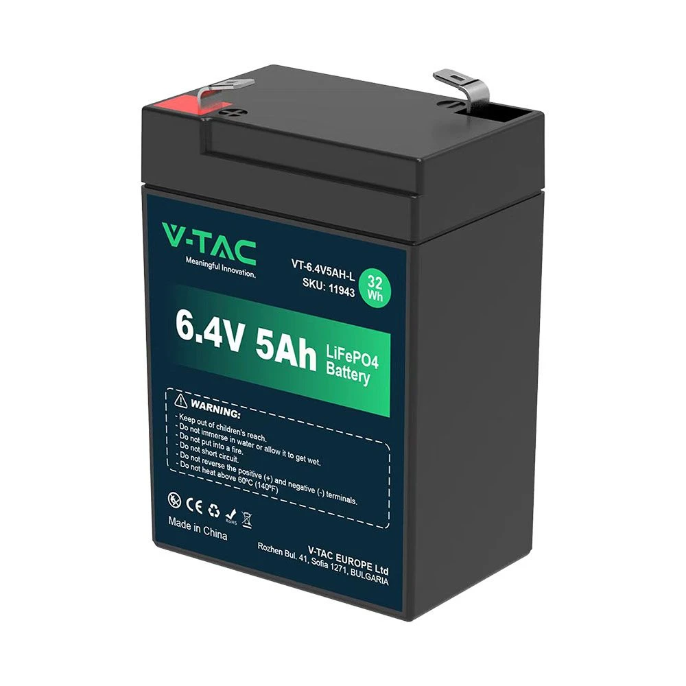 5Ah-L Lithium Batteri 6.4V 5Ah, Batterier hos HomeNordic