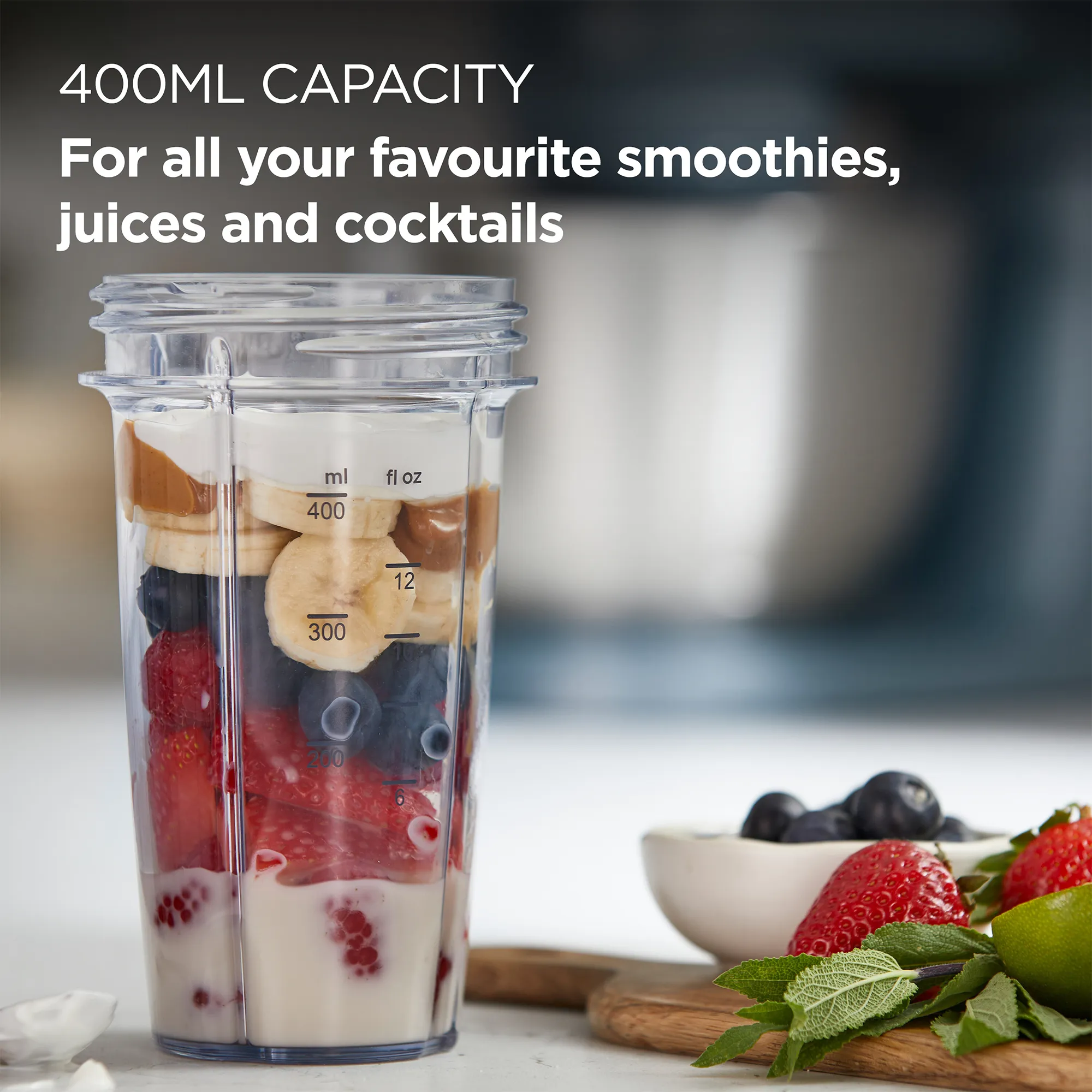 KAG50.000GY Xtract SportGo personal blender 400 ml, grå, produktbillede 2 af 6, Blendere hos HomeNordic