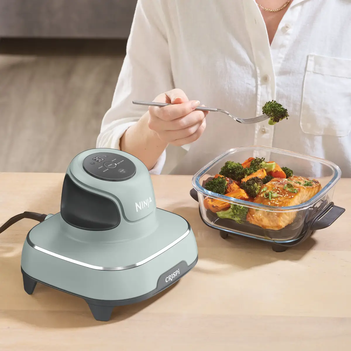 Crispi Airfryer, salviegrøn, produktbillede 6 af 7, Airfryers hos HomeNordic
