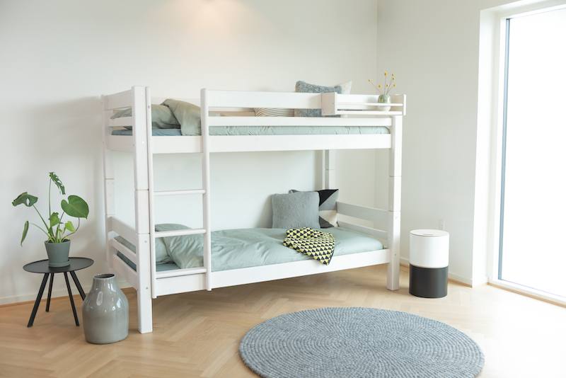 Køjeseng 70 x 200 cm, hvid, delbar, lige stige, Senge hos HomeNordic