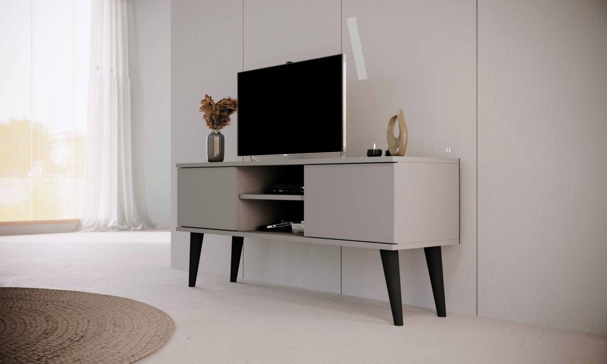 KOCOT RTV Toronto TV-bord, m. 2 låger og 1 hylde, produktbillede 5 af 7, TV-borde hos HomeNordic