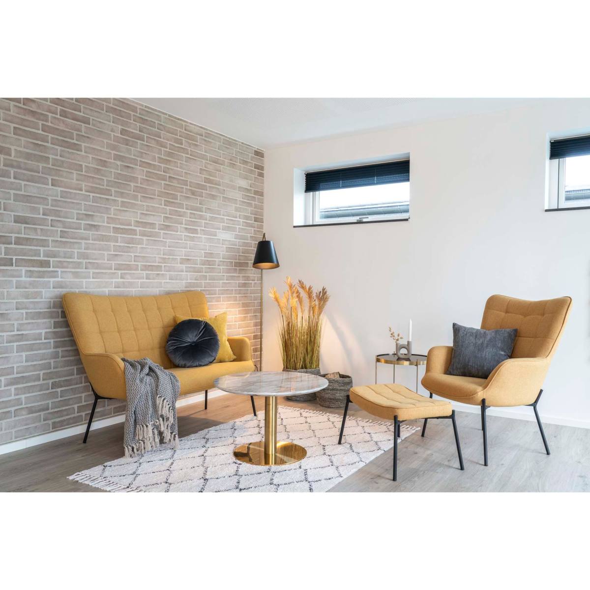 Nadal - Sofabord i marmorlook og messing, produktbillede 6 af 9, Moderne designs hos HomeNordic