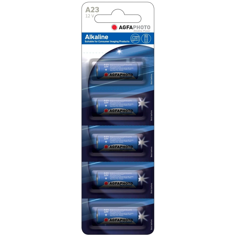 LR23A/A23 5-pak AgfaPhoto batteri, Batterier hos HomeNordic
