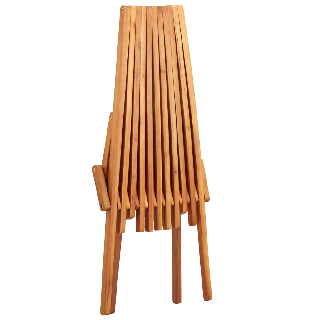 Foldbar Loungestol Massivt Akacietræ, produktbillede 5 af 9, Havestole i akacietræ hos HomeNordic