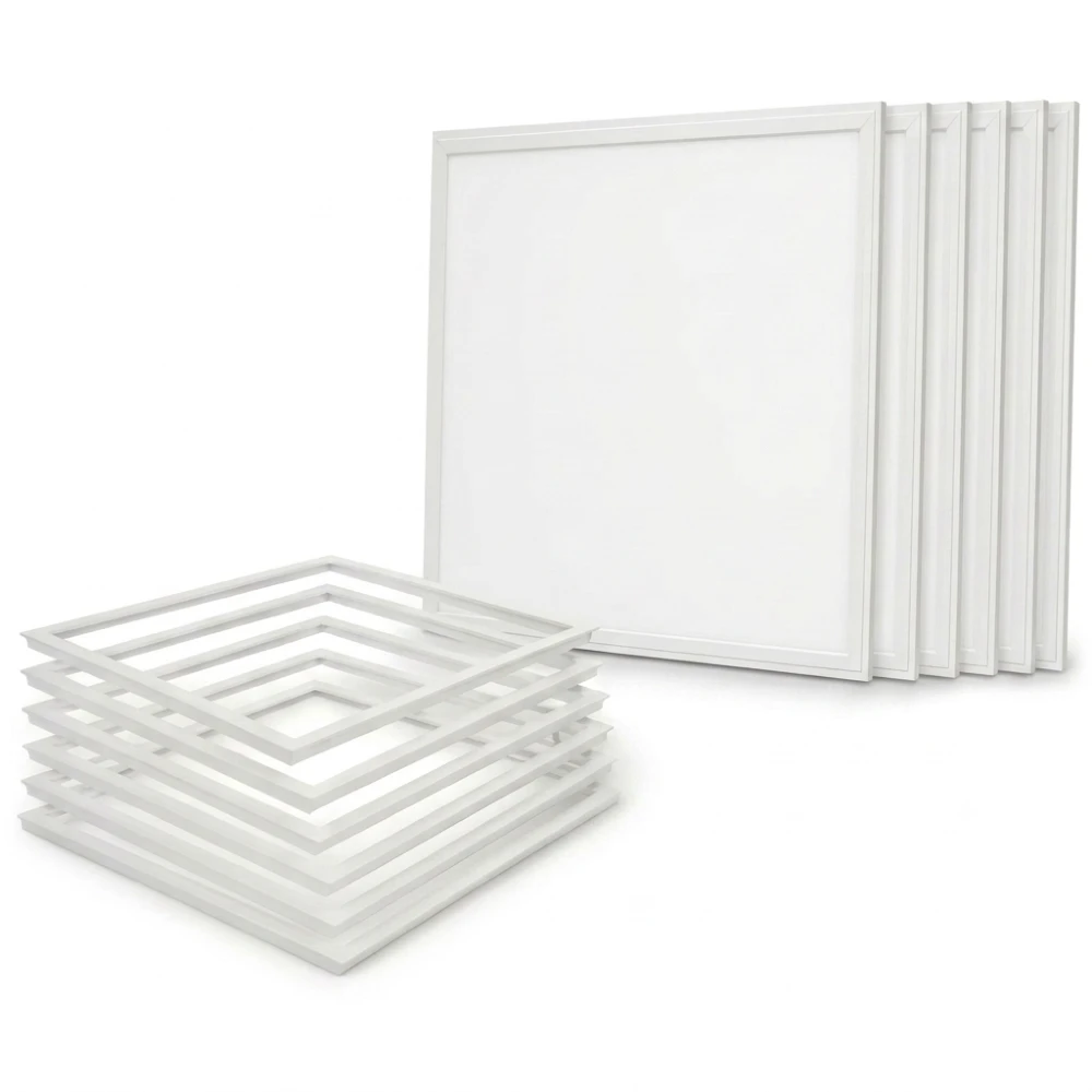 6x 60x60 Troldtekt panel + ramme med fjedre, 60x60 paneler med ramme hos HomeNordic