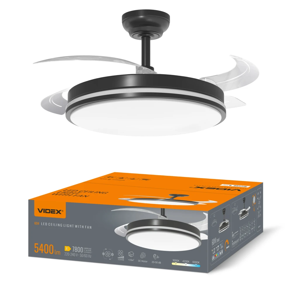 60W LED loftslampe med ventilator, Andre varer hos HomeNordic