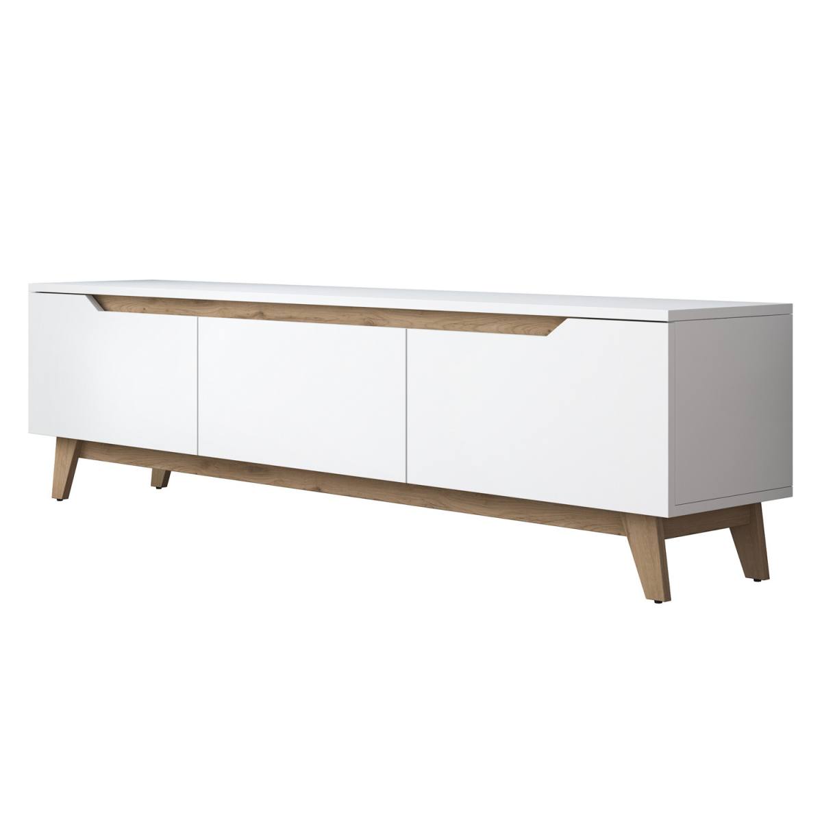 NORDVÄRK D1 TV-bord, m. 3 låger, produktbillede 2 af 10, TV-borde hos HomeNordic