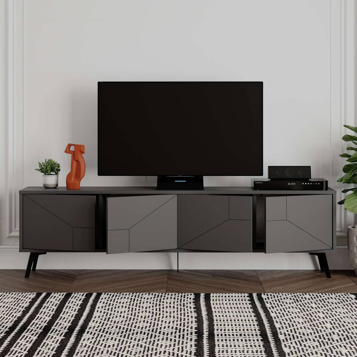 NORDVÄRK Dune TV-bord, m. 4 låger, produktbillede 4 af 6, TV-borde hos HomeNordic